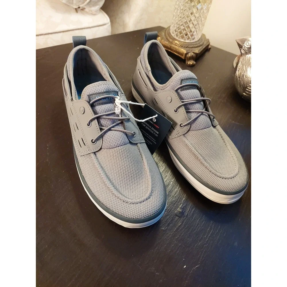 Sperry Sport Men's SC Fairlead Moc Sneakers/Boat Shoes Grey STS41124 Sz 9 NEW!